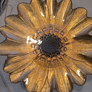 Elegant Gold Floral Serveware Cake Platter